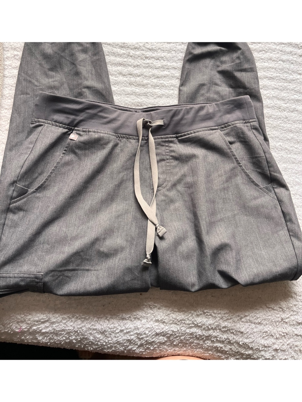 Figs Gray Drawstring Scrub Pants